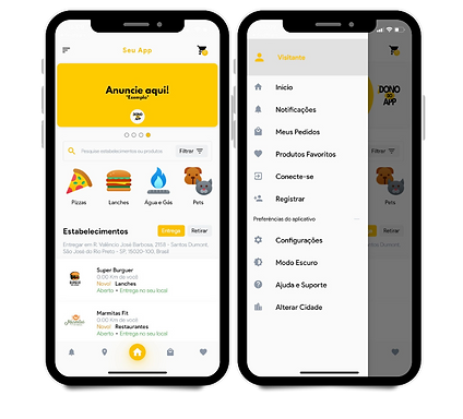 Marketplace com vários estabelecimentos